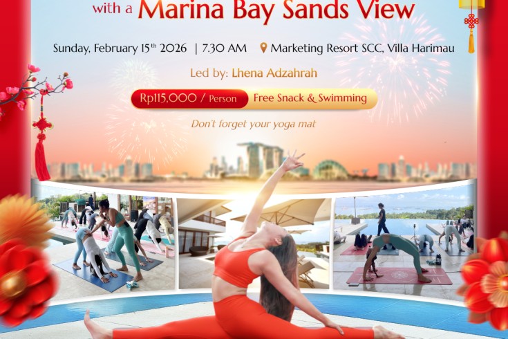 Prosperity Sunrise Yoga with a Marina Bay Sands View